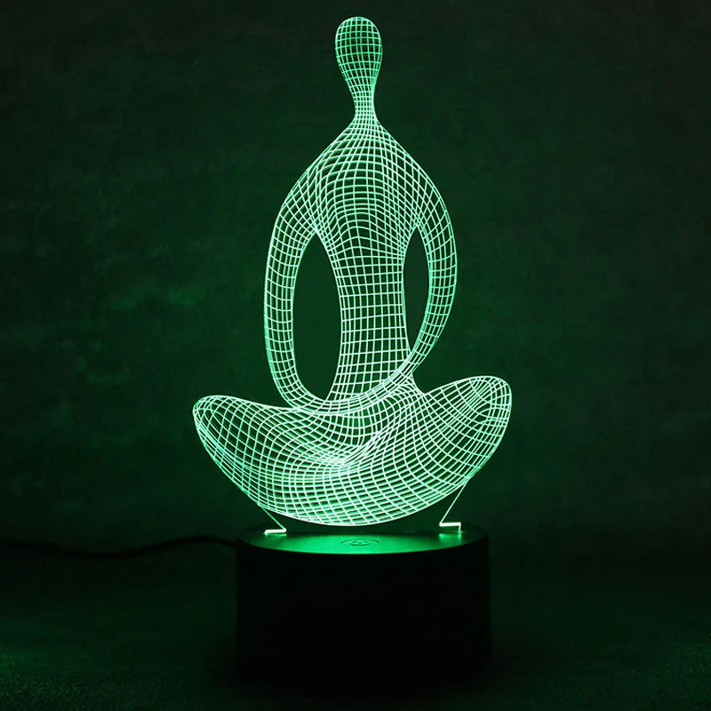 Светодиодный ночсветильник с 3D рисунком креативная Настольная лампа сенсорным