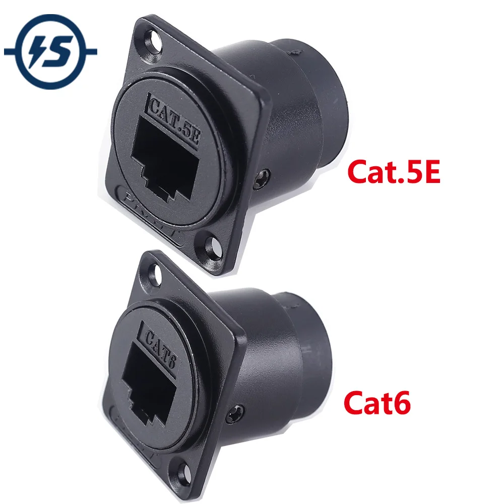 RJ45 D-type модуль гнездо кабеля Женский сигнальный разъем Cat6 Cat5E панель монтажная