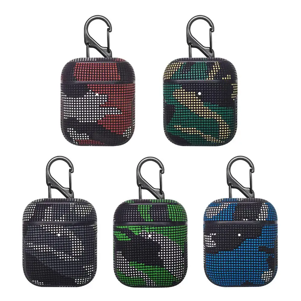 Камуфляжный чехол для наушников Airpods силиконовый противоударный защитный с