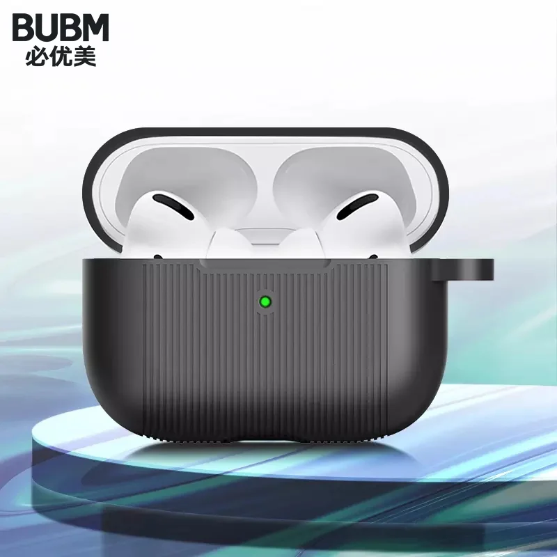 Мягкие силиконовые чехлы BUBM Airpods pro противоударные Беспроводные наушники с Bluetooth