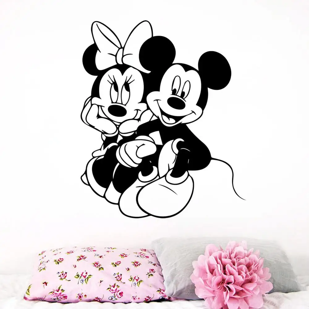 

Disney Mickey Minnie Mouse Vinyl Wall Sticker For Kids Room Nursery Bedroom Accessories Decals Decoration Murals Wallpaper 0310