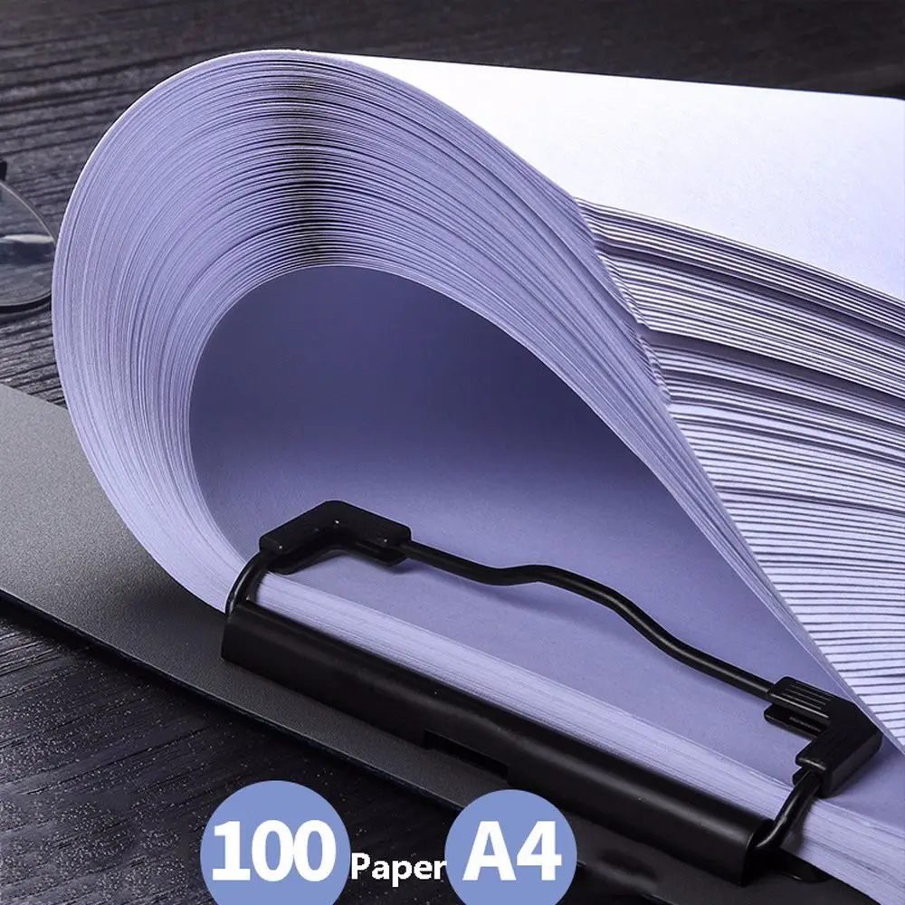 

A4 File Folder Clipboard Writing Pad Memo Clip Board Double Clips Test Paper Storage Organizer School Supplies Office Stationary