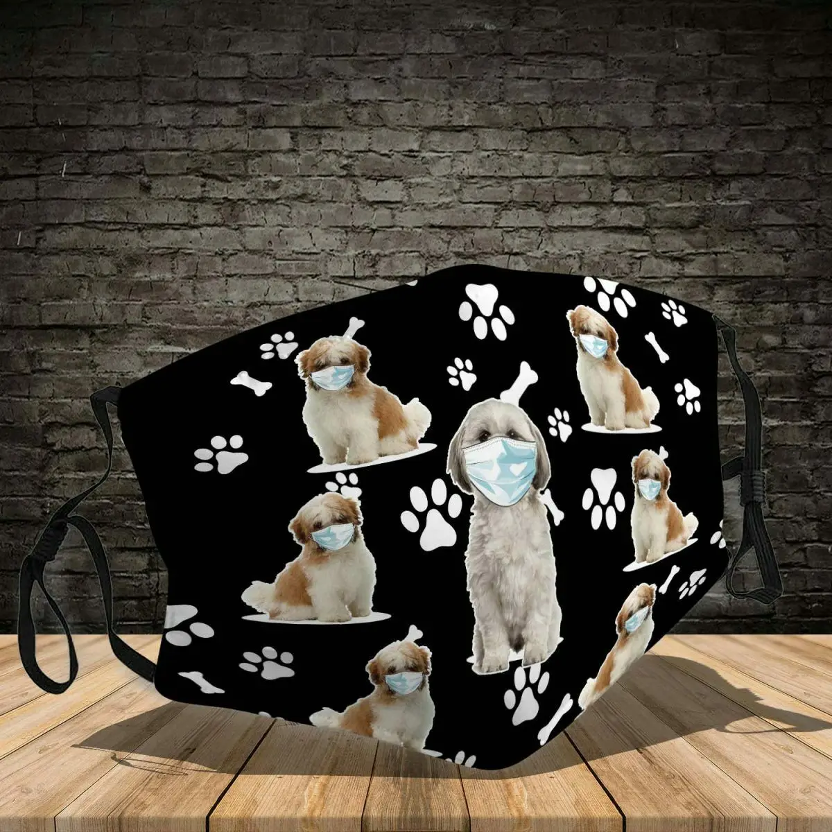 

Shih Tzu Wear Face Mask Cloth Face Mask Washable Reusable Face Mask