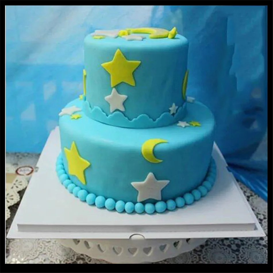 VOGVIGO луна и звезды облака Силиконовая Форма Fondant Mold дома (сахарная) инструмент