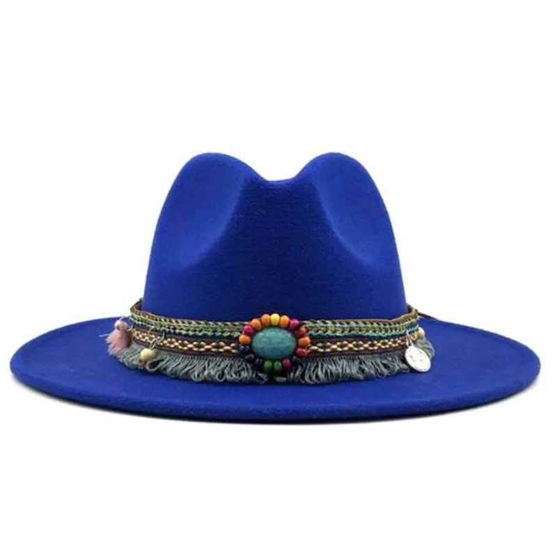 

Fedoras Bulk Men Women Felt Fedora Hat Female Male Wide Brim Trilby Cap Woman Man Formal Top Hats Panama Jazz Caps Wholesale