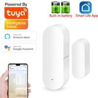 tuya smart wifi door sensor door open closed detectors wifi home alarm compatible with alexa google home tuya app