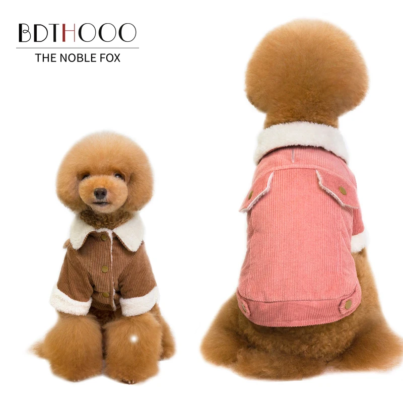 BDTHOOO 100% хлопок осенне зимние принадлежности для животных плюс бархатная стеганая
