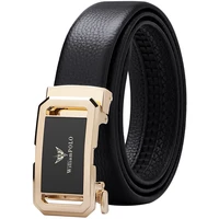 genuine leather belt men cowskin strap luxury belts for male alloy automatic buckle fashion belt casual gold silver