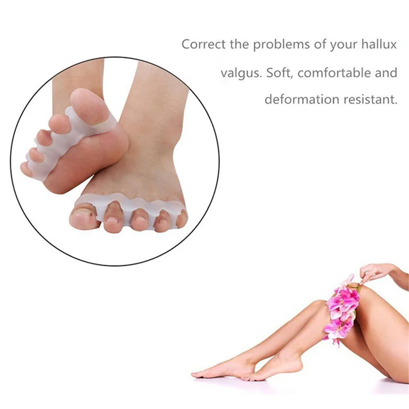 Горячая Распродажа пара силиконовые двойное кольцо разделитель пальцев для