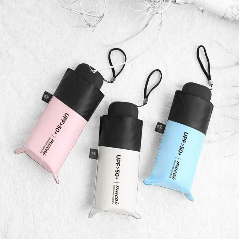 

Мини Женский карманный маленький зонтик с защитой от УФ-лучей зонтик от солнца дождя ветрозащитный легкий складной фотозонт для мальчиков ...