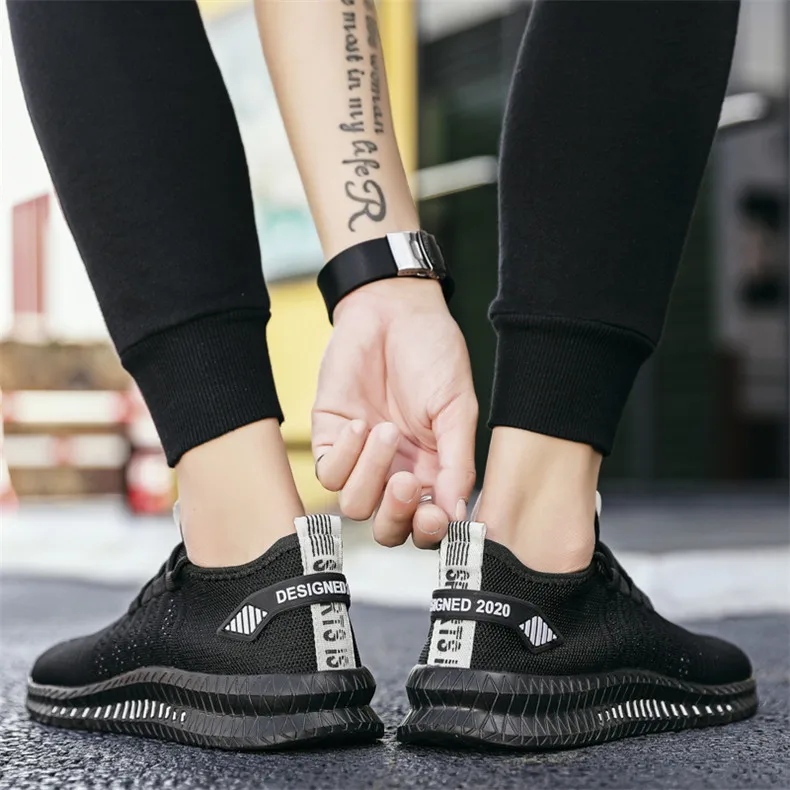 Cheap Running Shoes Men Black Men's Fashion Sneakers Lightweight Men Walking Shoes Breathable Unisex Sneakers Zapatillas Hombre