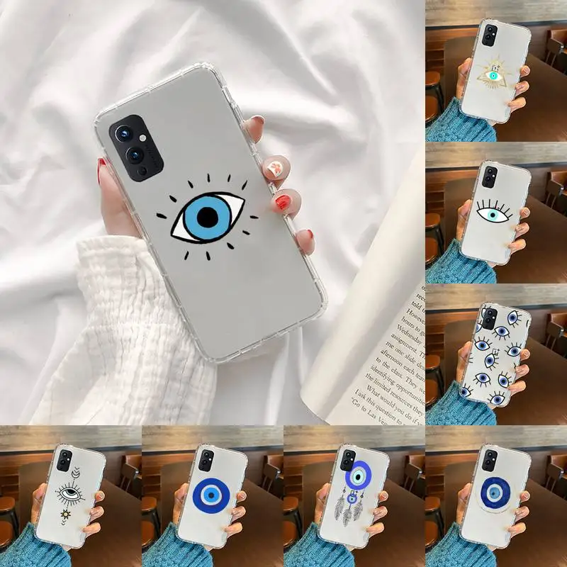 

Evil eye Phone Case Transparent For OnePlus MEIZU MEITU M 7 8 9 16 17 T PRO XS moible bag