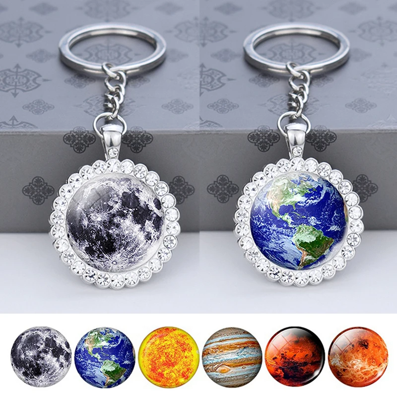 Солнечная система планеты брелок галактика Туманность луна земля Юпитер солнце