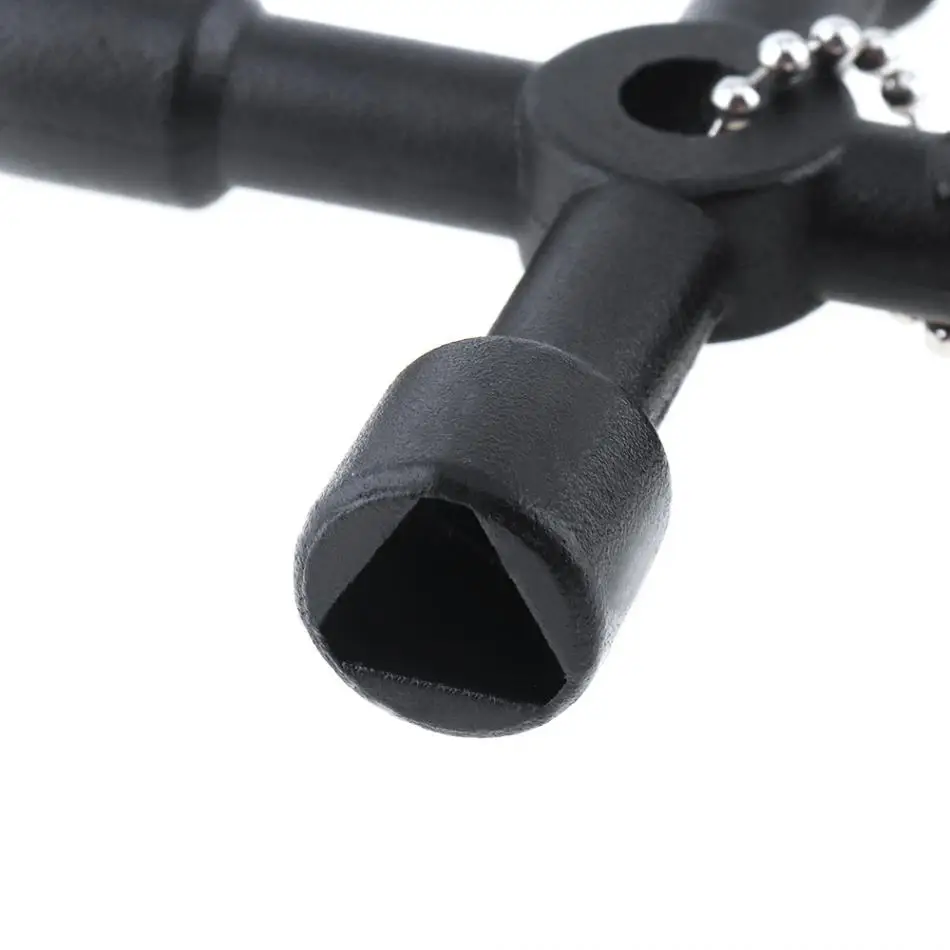Multifunctional Black Cross Key Wrench with Bit Slotted Head for Electric Control Cabinet / Ladder Train Water Meter Valve | Инструменты