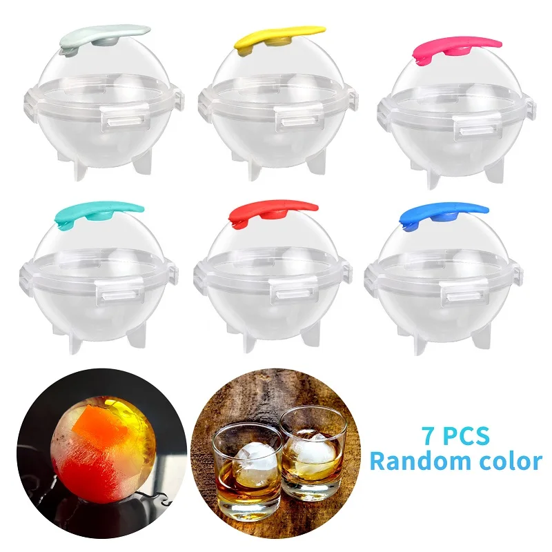 Новая круглая форма для кубиков льда коктейлей Пластиковая сделай сам лоток