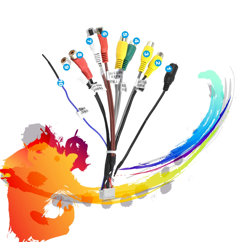 Автомагнитола на Android автомобильные аксессуары выходной провод RCA переходник для