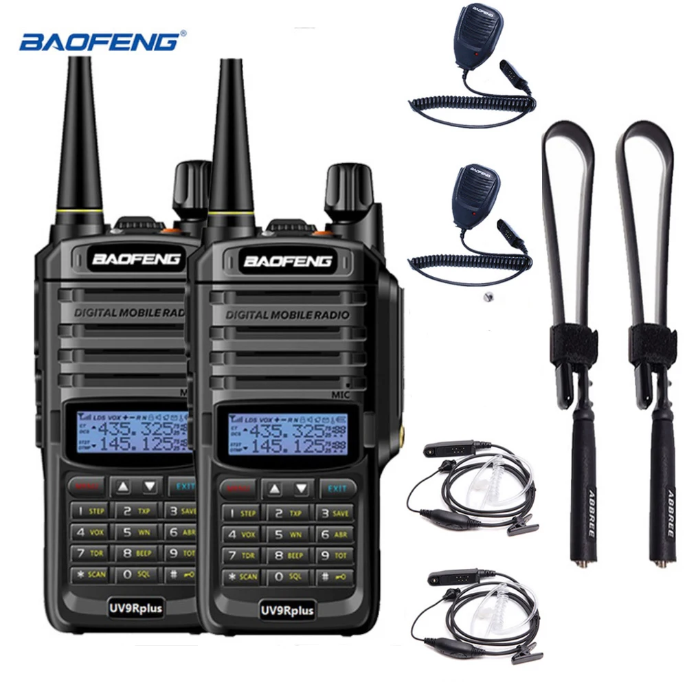 2 PCS Baofeng UV9Rplus IP68 Walkie Talkie 8W High Power Long Range UV9R Plus portable waterproof Radio baofeng 9R