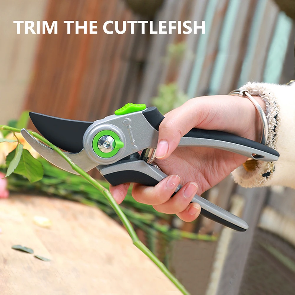 

TAITU Flowers Pruner Cut Plant Trim Secateur Shrub Garden Scissor Tool Horticulture And Safety Lock Anti-Slip Flowers Pruning