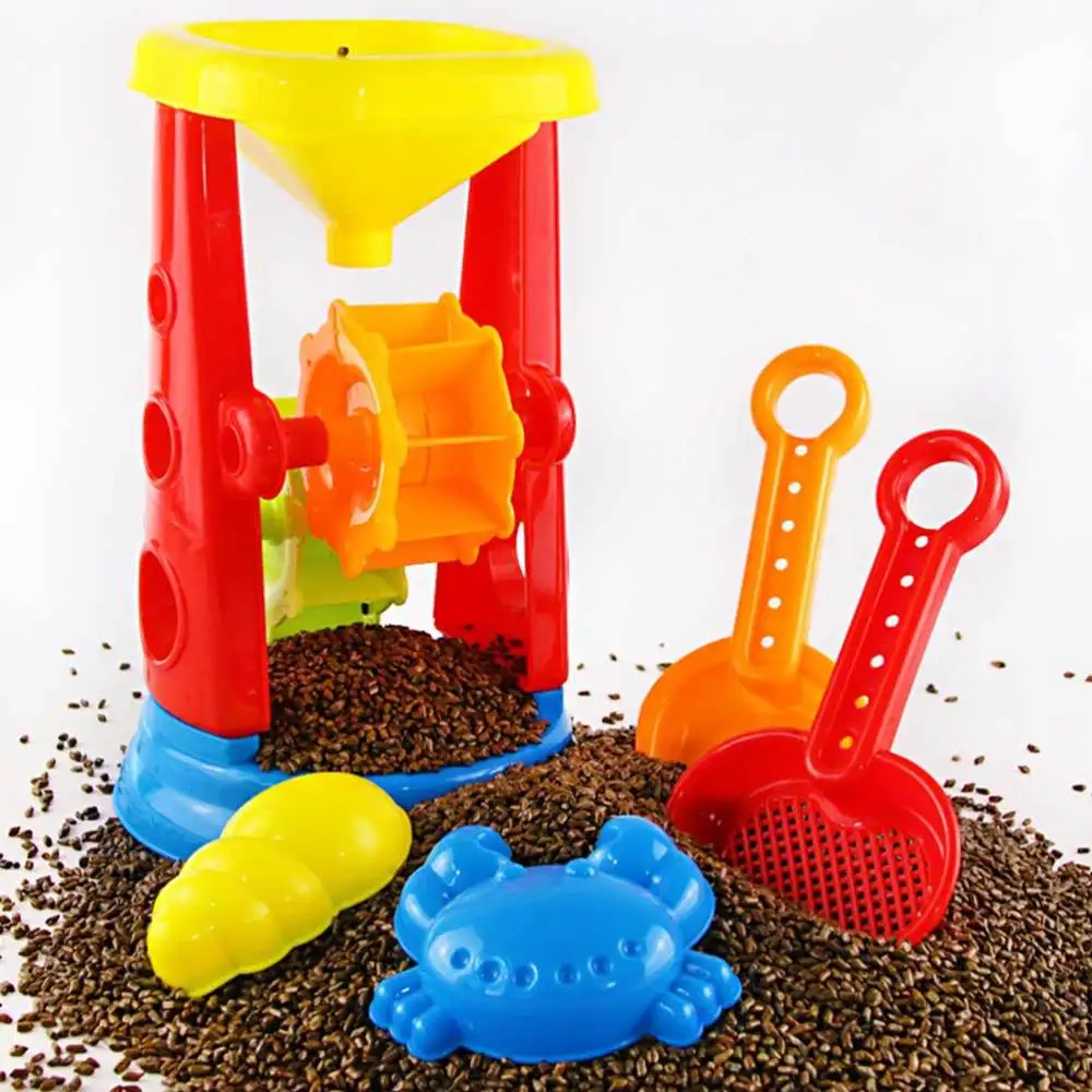 

1 Set of Beach Toys Set Sand Bucket Shovel Kids Playing Sand Clock