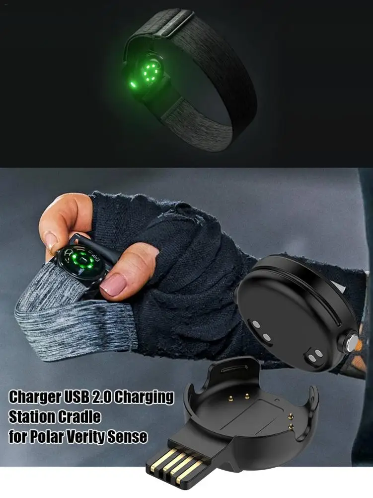 

Smartwatch Usb Charger Cable Charger USB 2.0 Charging Station Cradle For Polar Verity Sense Charging Cable Cord
