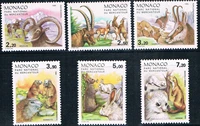 6pcsset new monaco post stamp 1986 meikangtu national park animals stamps mnh