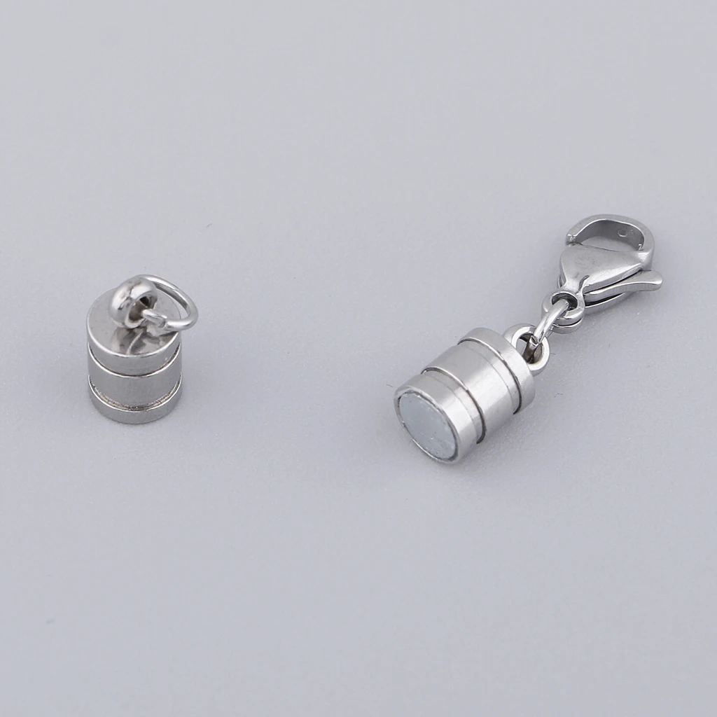 

5Pcs Magnetic Clasps Lobster Connectors Barrel Shaped DIY Necklace Bracelets