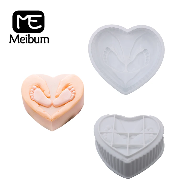 Meibum в форме сердца мусс десерт торт силиконовые формы DIY ребенка лодыжки шаблон