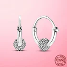 Женские серьги-гвоздики из серебра 925 пробы с цирконом