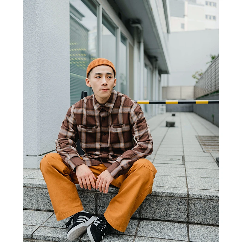 

Рубашка мужская клетчатая с длинным рукавом, мягкая удобная однобортная блуза в Корейском стиле, на пуговицах, в стиле Харадзюку, BD50SS