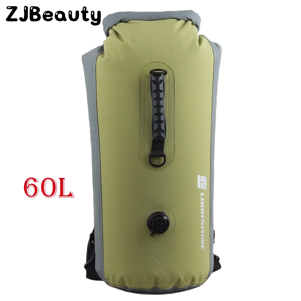 60 л надувная водонепроницаемая сумка для сухого рулона компрессионная и отдыха