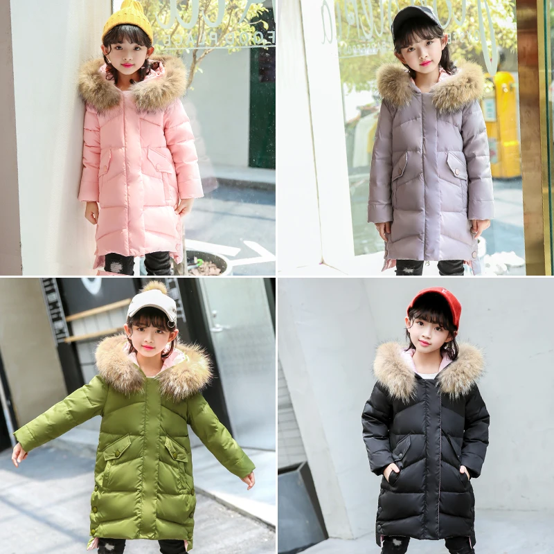 Детская одежда для маленьких мальчиков и девочек русской зимы натуральный мех