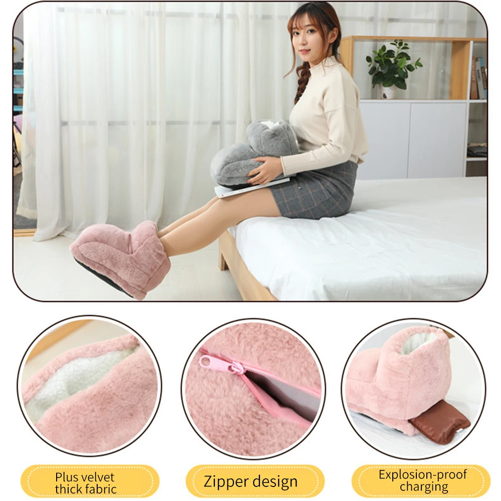 Моющиеся нагревательные гетры с имитацией кроличьего меха для взрослых мужчин и