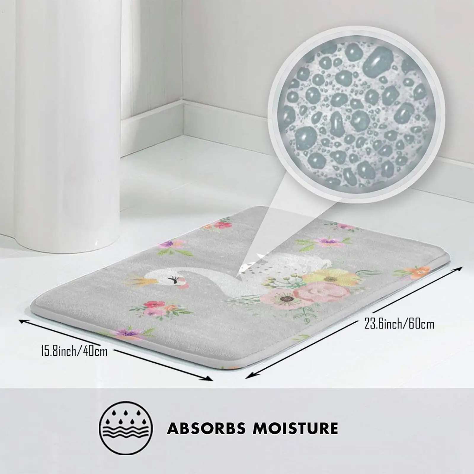 Маленький лебедь цветочный коврик подушка мягкий озеро с короной цветы