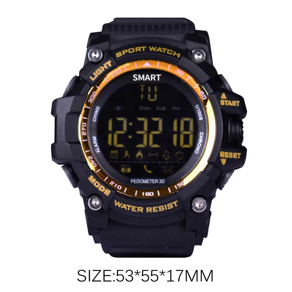 EX16 IP67 Waterproof Smart Watch Bluetooth Clock Notification Remote Control Pedometer Sport Men's Wristwatch | Электроника