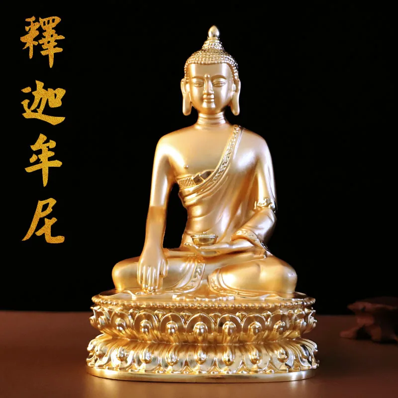 

21CM -GOOD BUDDHA STATUE # HOME FAMILY TALISMAN EFFICACIOUS PROTECTION # THAILAND SOUTHEAST ASIA BUDDHISM GILDING BUDDHA STATUE