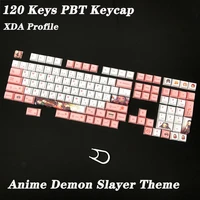 xda sublimation pbt keycap japanese anime design demon slayer gamer mechanical keyboard customized diy cartoon mx switch backlit