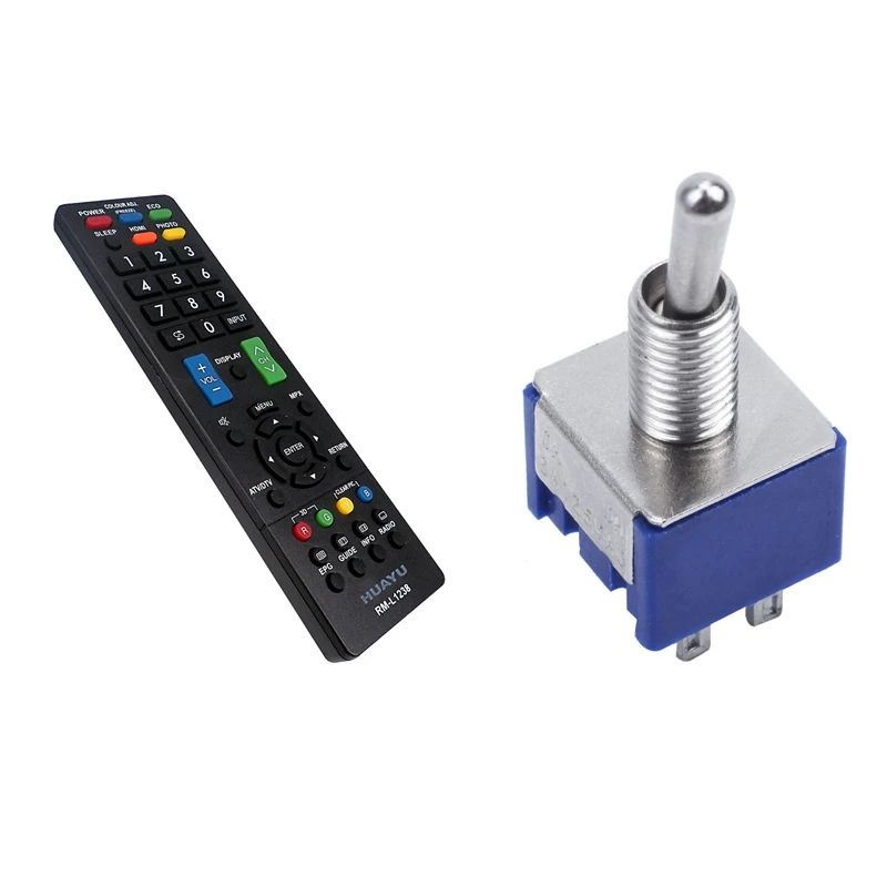 4X AC 6A 125V 2-позиционный 6-контактный тумблер DPDT ВКЛ-ВЫКЛ и 1X Универсальный пульт