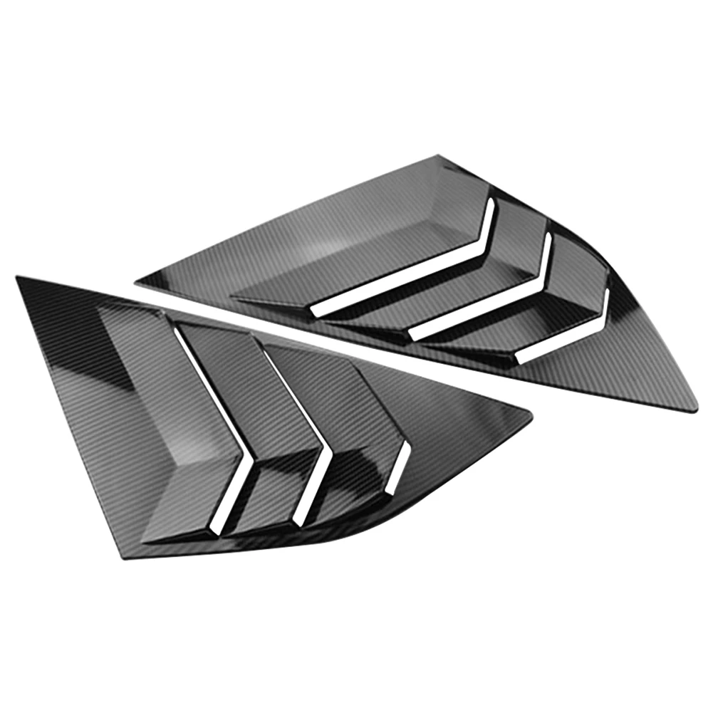 Carbon pattern 1 пара ABS задняя четверть окна боковые жалюзи вентиляционное отверстие для Ford Focus RS ST MK3 2012- оригинальная автомобильная форма для открытия установки - Цвет: Carbon pattern