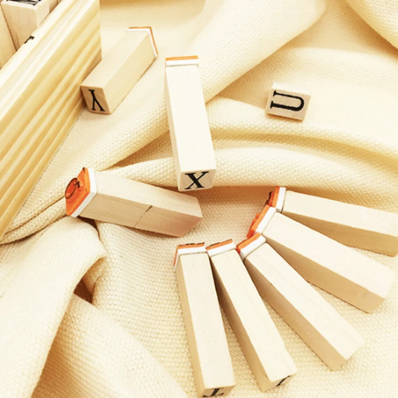 4 компл./лот Новый DIY Английский деревянную печать с надписью комплект буквенным