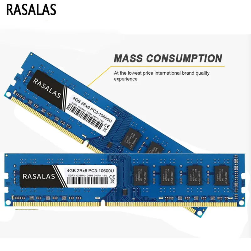 Память Rasalas для настольного ПК 8 ГБ 4 Гб DDR3 1600 1333 МГц PC3L 12800U 1 5 В 35 в низкое