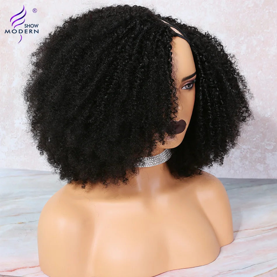 

Современный вид афро кудрявые U часть парик для черных женщин 28 30 дюймов перуанские Remy человеческие волосы кудрявые парики 150% 4b 4c Glueless