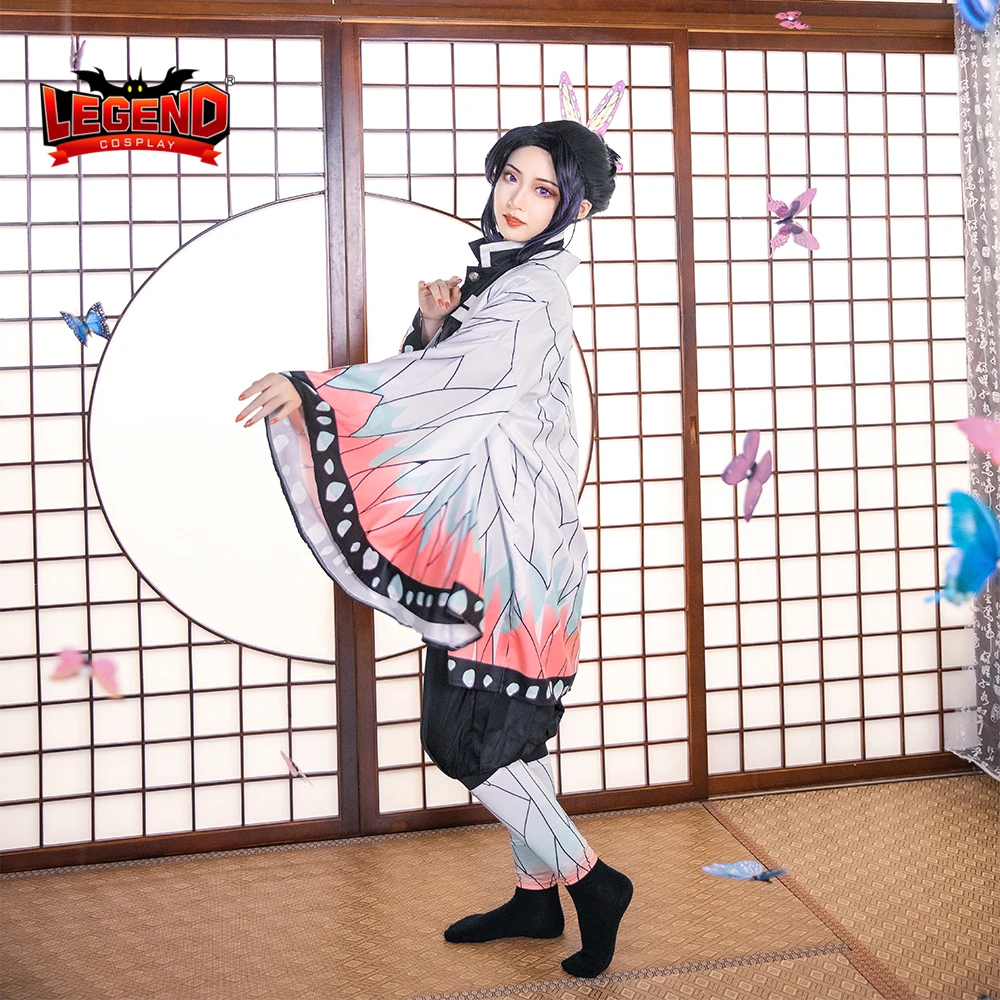 Костюм для косплея Демон Slayer Shinobu Kochou кимоно с бабочкой Kimetsu no Yaiba костюм взрослых