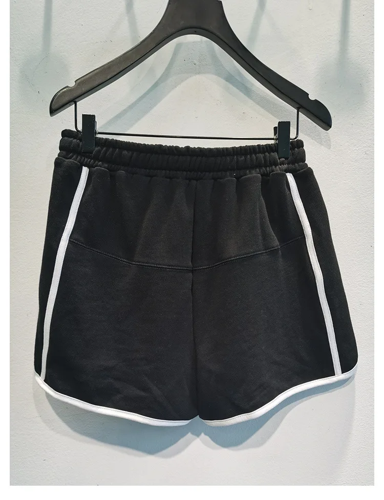 

High Quality Spring and Summer New High-waist Drawstring White Shorts