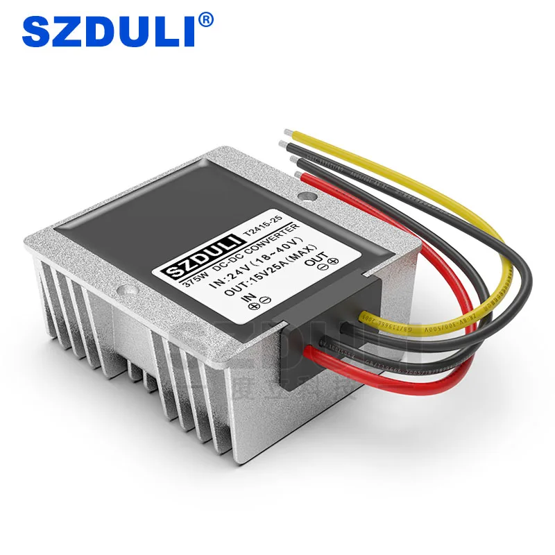 High quality 24V to 15V 25A DC converter 24V DC to 15V DC regulator reducer, automotive voltage converter