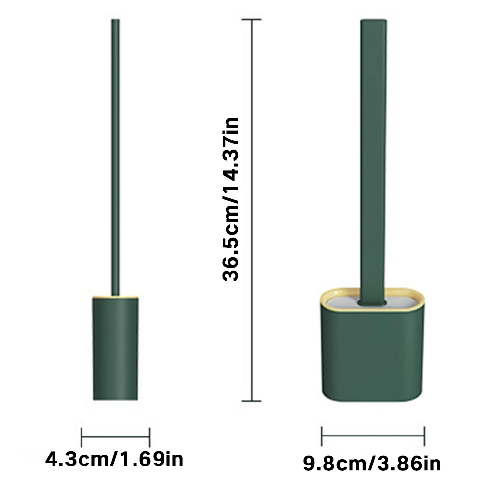 

Bathroom Silicone Toilet Brush Rotatable Silicone Flex Toilet Brush With Holder Bathroom Utensils Household Wash Cleaning Brush