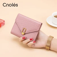 cnoles classic coin purse women leather clasip wallet business credit card holder money bag wallet female