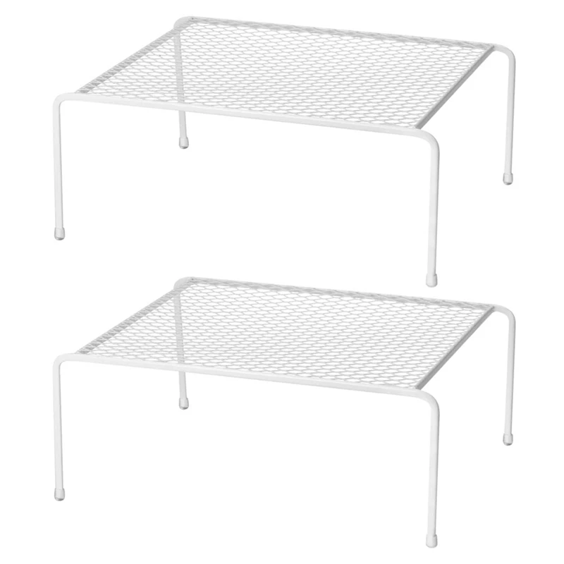 

Kitchen Cupboard Organiser Pack Metal Wire Storage Shelfs Insert Rack for Kitchen Countertop, Pantry, Cabinet, Fridge
