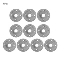 10pcs 12in aluminum malleable floorwall flange dn15 4holes hardware tool casting pipe fittings