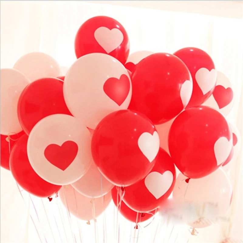 

10pcs 12inch Red Love Heart latex Balloons Wedding Valentine's Day Marriage Party Decor Supplies Marriage gift Helium Ball
