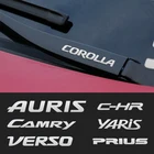 Наклейки на дверные ручки автомобиля, декор стеклоочистителя, металлический значок, наклейки для Toyota Camry corolla Yaris verso auris C-HR и т. д.